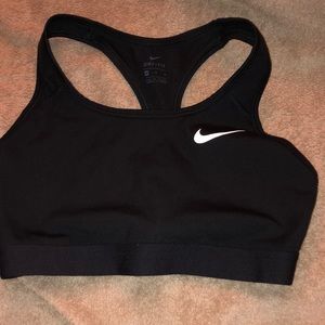 Black Nike sports bra